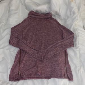 cowl neck purple sweater